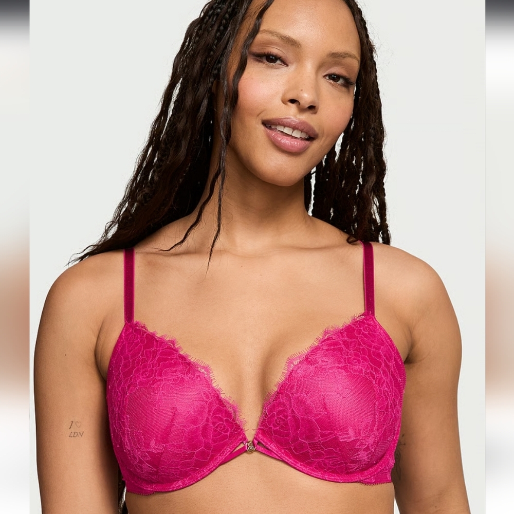 Very Sexy Rose Lace Demi Cut Bra & Cheeky Panty Set